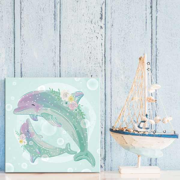 Dotz Diamond Dotz Dolphin Dance - 11.0" X 11.0"