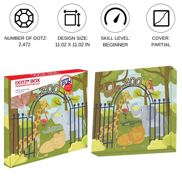 Dotz Diamond Dotz Dotz At The Zoo - 11.0" X 11.0"