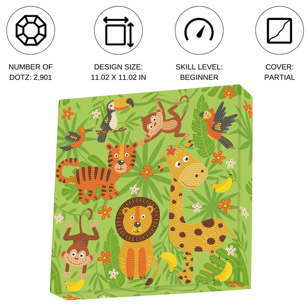Dotz Diamond Dotz Dotz In The Jungle - 11.0" X 11.0"