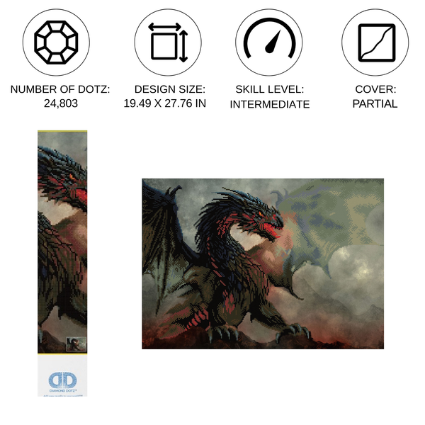 Dotz Diamond Dotz Dragon's Lair - 19.5" X 27.8"