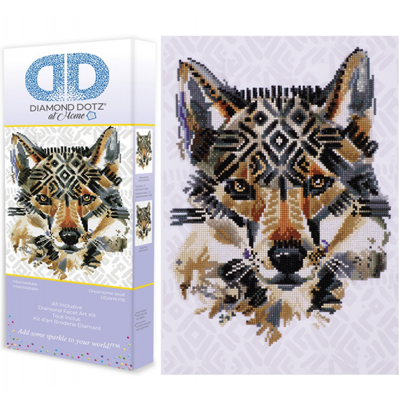 dotz Diamond Dotz Dreamtime Wolf - 12.6" x 17.7"