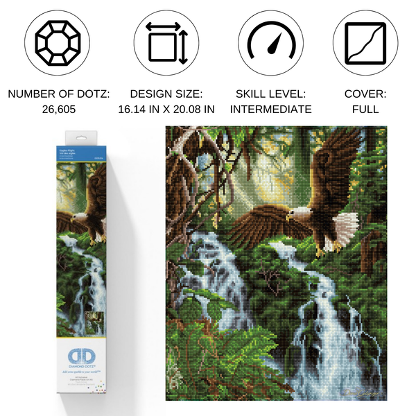 Dotz Diamond Dotz Eagles Flight - 16.1" X 20.1"