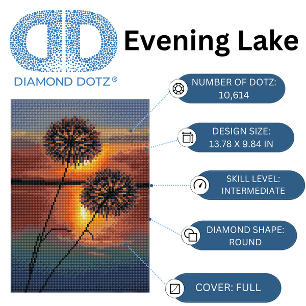 Dotz Diamond Dotz Evening Lake - 13.8" X 9.8"