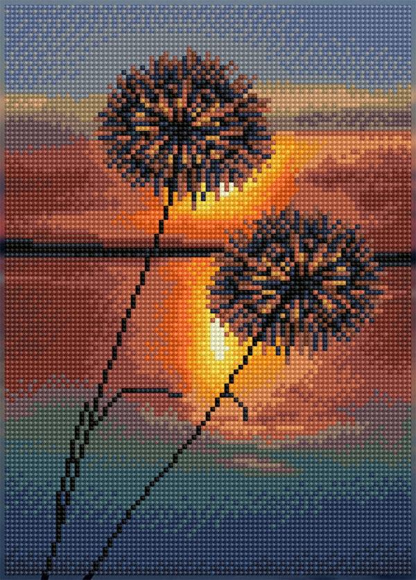 dotz Diamond Dotz Evening Lake - 13.8" x 9.8"