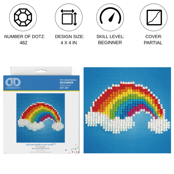 Dotz Diamond Dotz Ever Living Rainbow - 4.0" X 4.0"