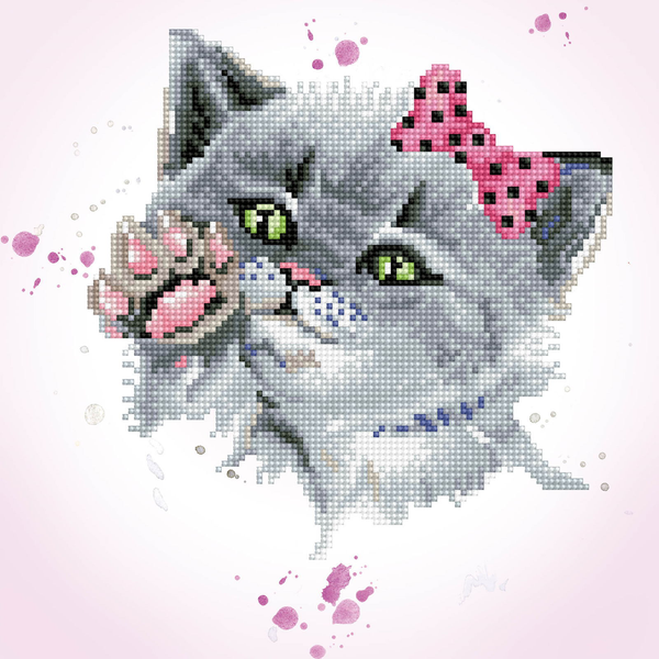 dotz Diamond Dotz Eye Spy Kitty - 12.6" x 12.6"
