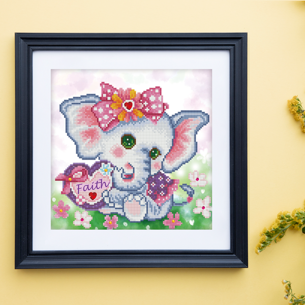 Dotz Diamond Dotz Faith Elephant - 11.8" X 11.8"