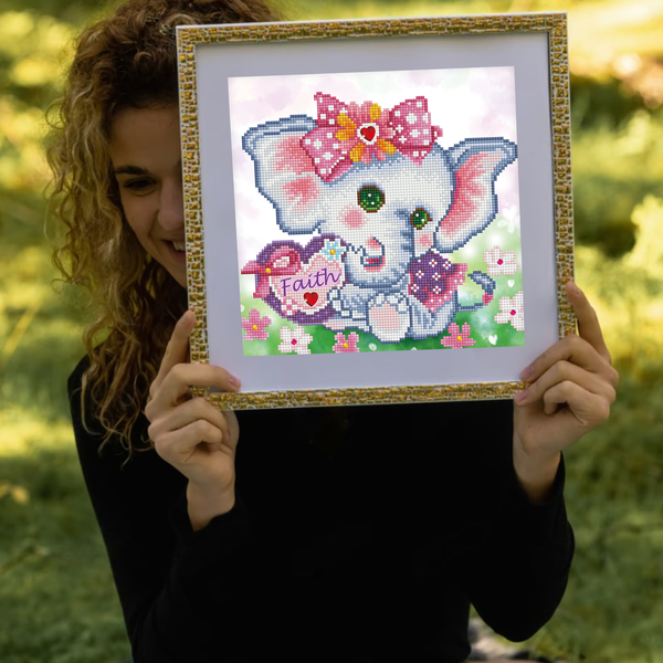 Dotz Diamond Dotz Faith Elephant - 11.8" X 11.8"