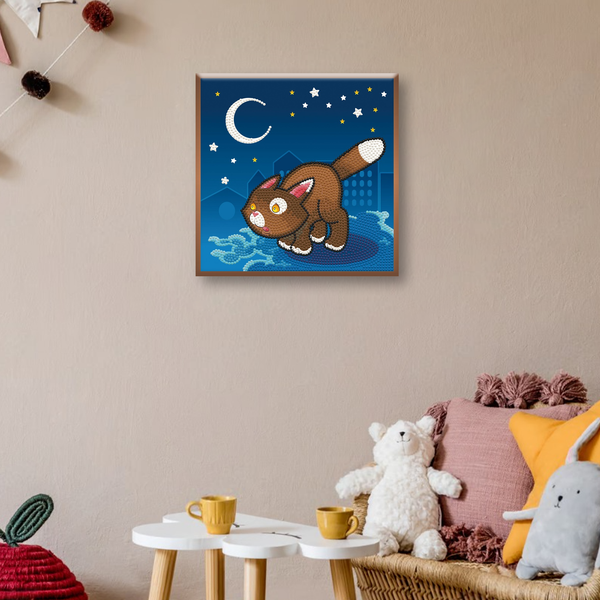 Dotz Diamond Dotz Fearless Cat - 8.7" X 8.7"