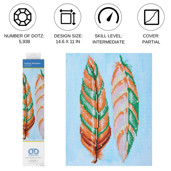 Dotz Diamond Dotz Feather Whispers - 11.0" X 14.6"