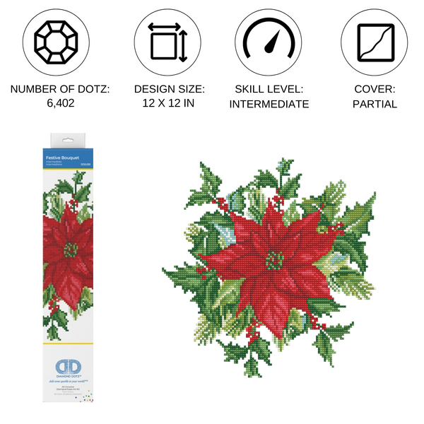 Dotz Diamond Dotz Festive Bouquet - 12.6" X 12.6"