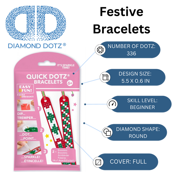 Dotz Diamond Dotz Festive Bracelets Kit - 0.6" X 5.5"