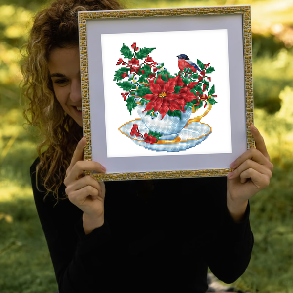 Dotz Diamond Dotz Festive Cuppa - 12.6" X 12.6"