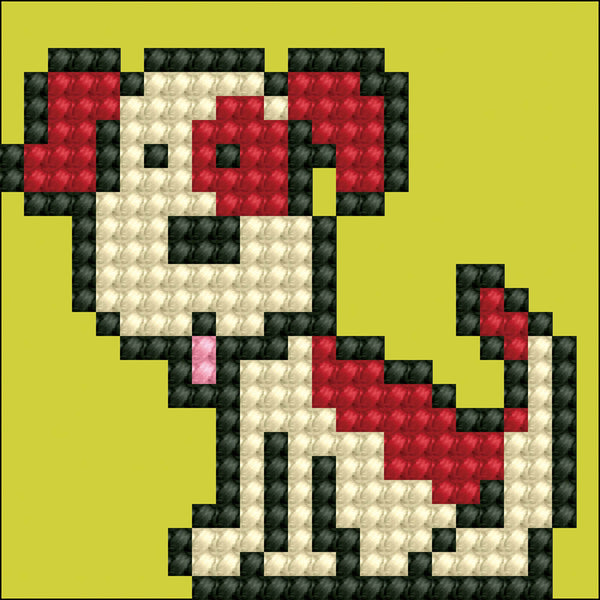 Dotz Diamond Dotz Fido With Frame - 3.0" X 3.0"