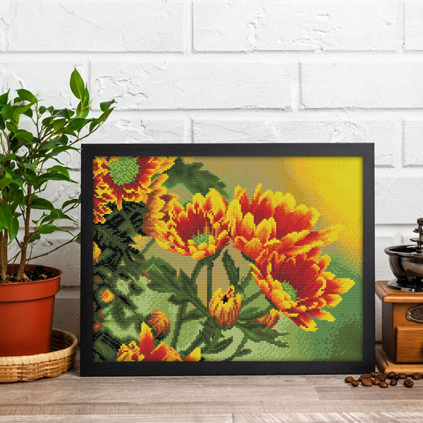 Dotz Diamond Dotz Field Daisies - 17.7" X 13.8"