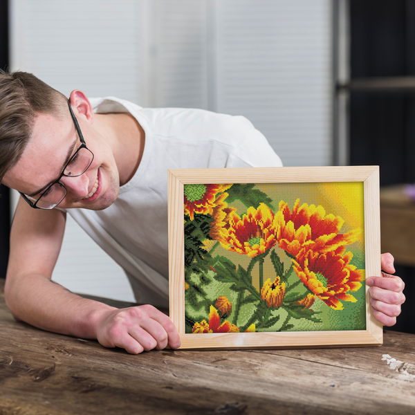 Dotz Diamond Dotz Field Daisies - 17.7" X 13.8"