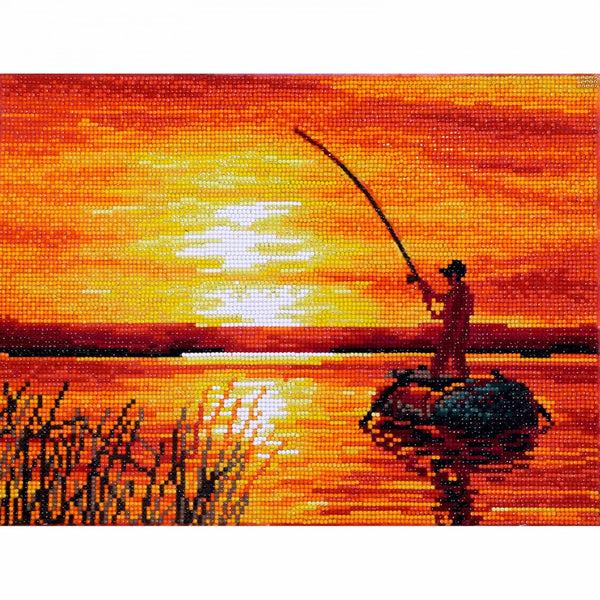 dotz Diamond Dotz Fishing at Sunrise - 12.0" x 16.0"