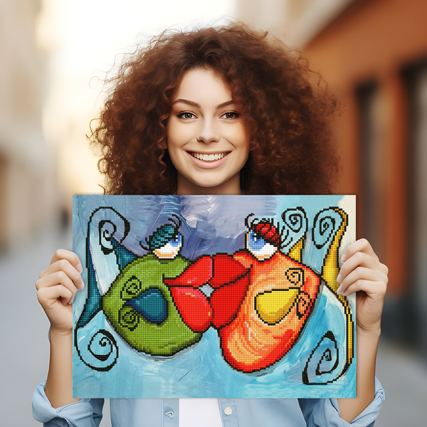 Dotz Diamond Dotz Fishy Kissy - 16.5" X 11.8"