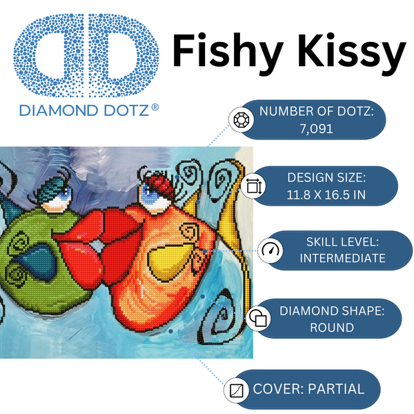 Dotz Diamond Dotz Fishy Kissy - 16.5" X 11.8"