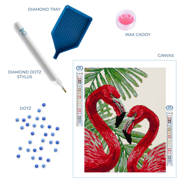 Dotz Diamond Dotz Flamingo Flair - 13.8" X 17.7"