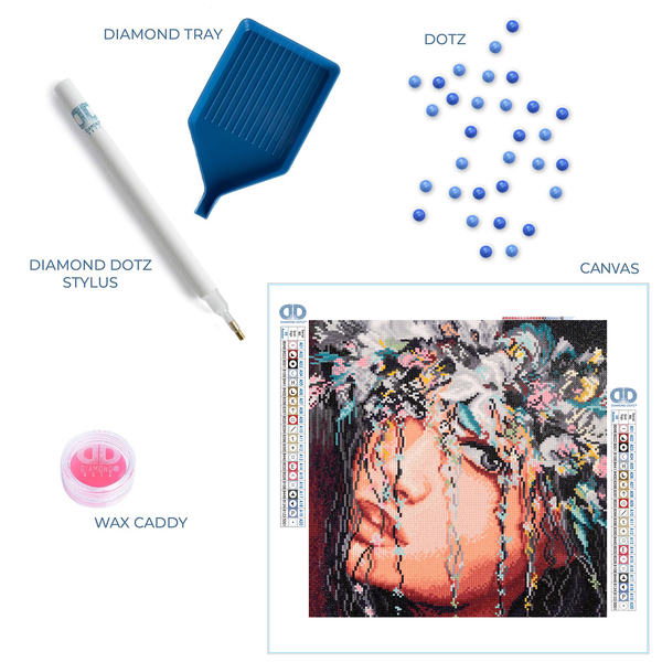 Dotz Diamond Dotz Flower Girl - 16.1" X 16.1"