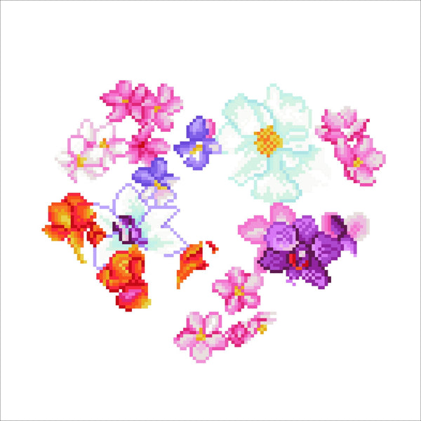 Dotz Diamond Dotz Flower Heart - 14.6" X 14.6"