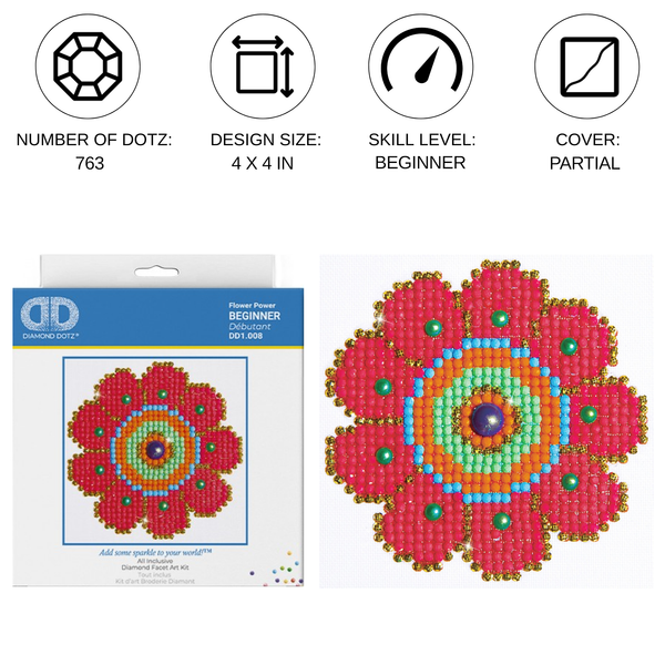 Dotz Diamond Dotz Flower Power - 4.0" X 4.0"