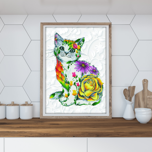 Dotz Diamond Dotz Flower Puss - 21.7" X 30.7"