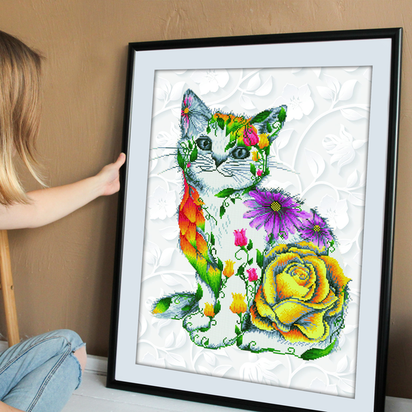 Dotz Diamond Dotz Flower Puss - 21.7" X 30.7"