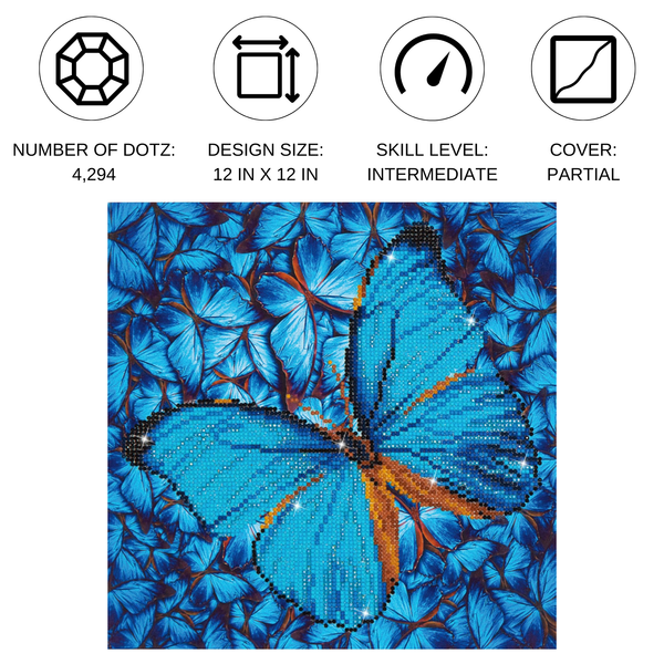 Dotz Diamond Dotz Flutter By Blue - 12.0" X 12.0"