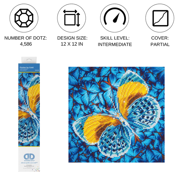 Dotz Diamond Dotz Flutter By Gold - 12.0" X 12.0"