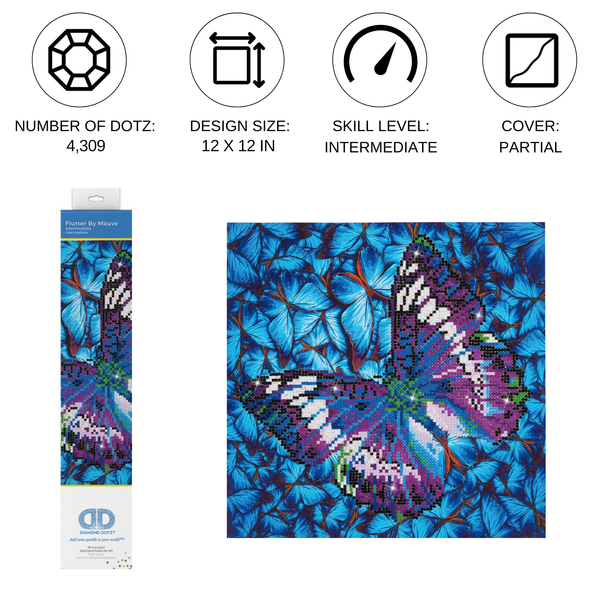 Dotz Diamond Dotz Flutter By Mauve - 12.0" X 12.0"