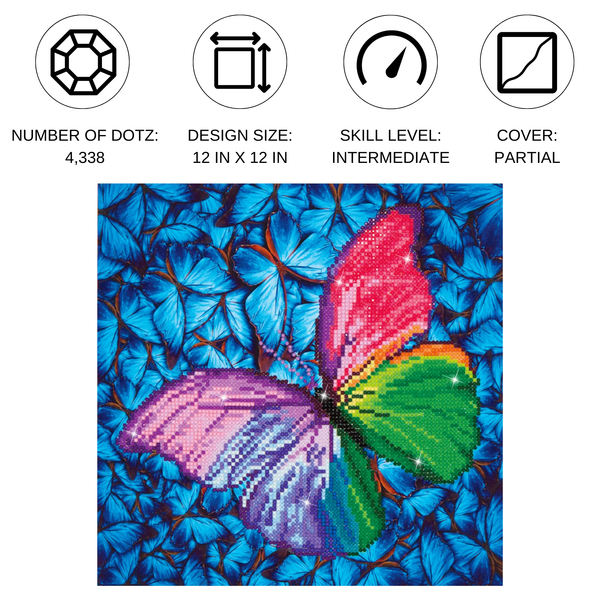 Dotz Diamond Dotz Flutter By Pink - 12.0" X 12.0"