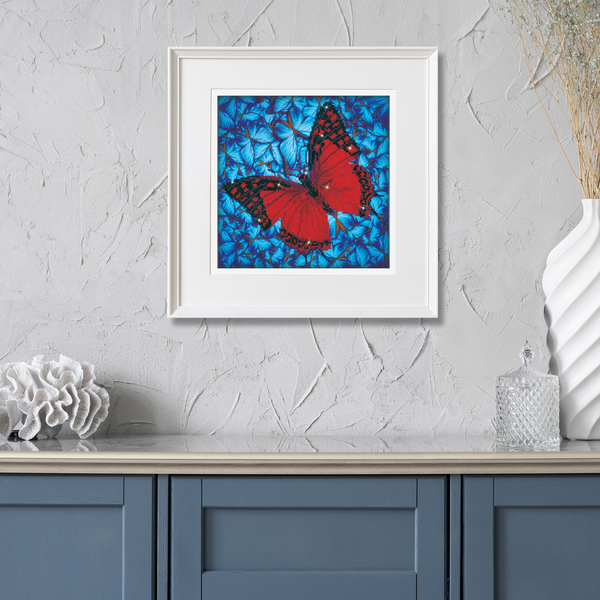 Dotz Diamond Dotz Flutterby Red - 12.0" X 12.0"