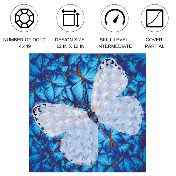 Dotz Diamond Dotz Flutterby White - 12.0" X 12.0"