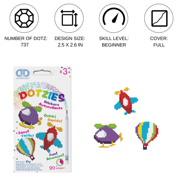 Dotz Diamond Dotz Fly - DOTZIES Stickers Kit