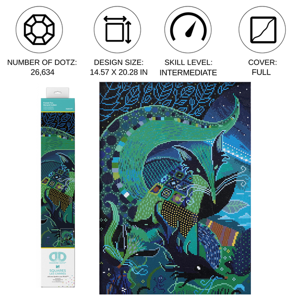 Dotz Diamond Dotz Forest Fox - 14.6" X 20.3"
