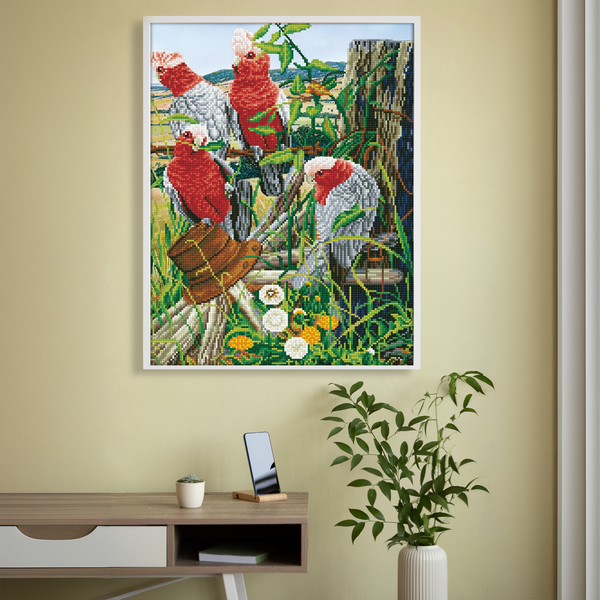 Dotz Diamond Dotz Galah Quartet - 18.5" X 22.4"