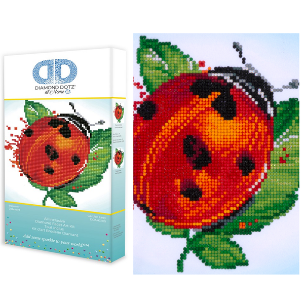 dotz Diamond Dotz Garden Lady Ladybug - 8.7" x 8.7"