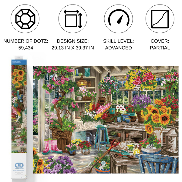 Dotz Diamond Dotz Gardener's Paradise - 39.4" X 29.1"