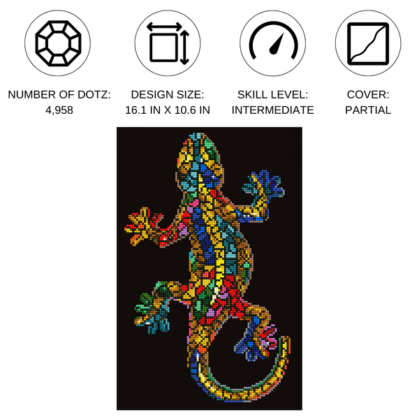 Dotz Diamond Dotz Gekko Paua - 10.6" X 16.1"