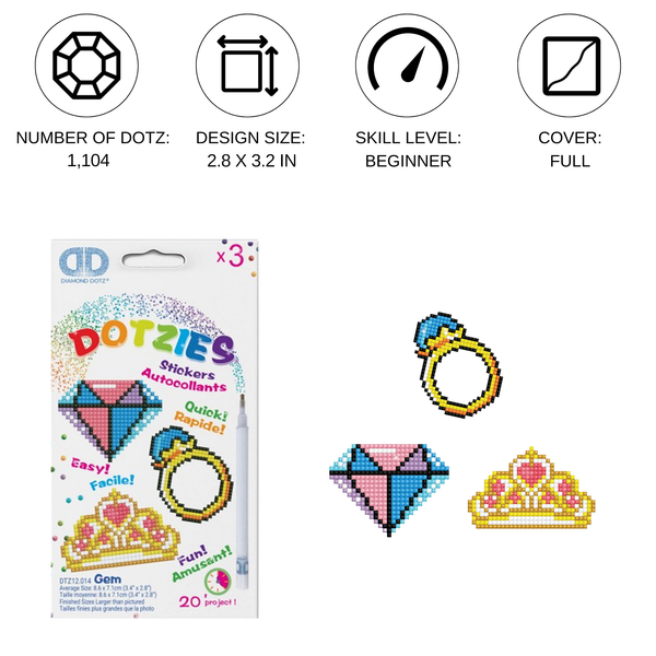 Dotz Diamond Dotz Gem - DOTZIES Stickers Kit
