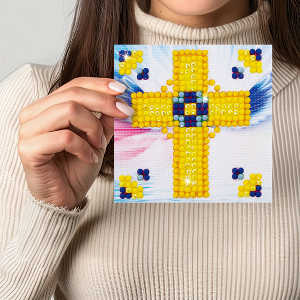 Dotz Diamond Dotz Golden Cross - 3.0" X 3.0"