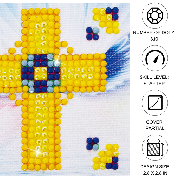 Dotz Diamond Dotz Golden Cross - 3.0" X 3.0"