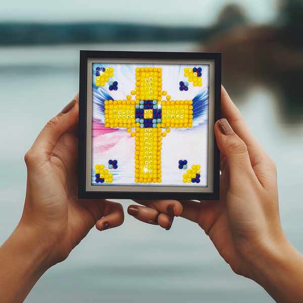 Dotz Diamond Dotz Golden Cross - 3.0" X 3.0"