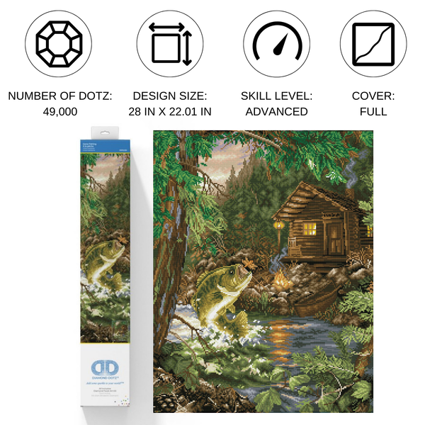 Dotz Diamond Dotz Gone Fishing - 22.0" X 28.0"