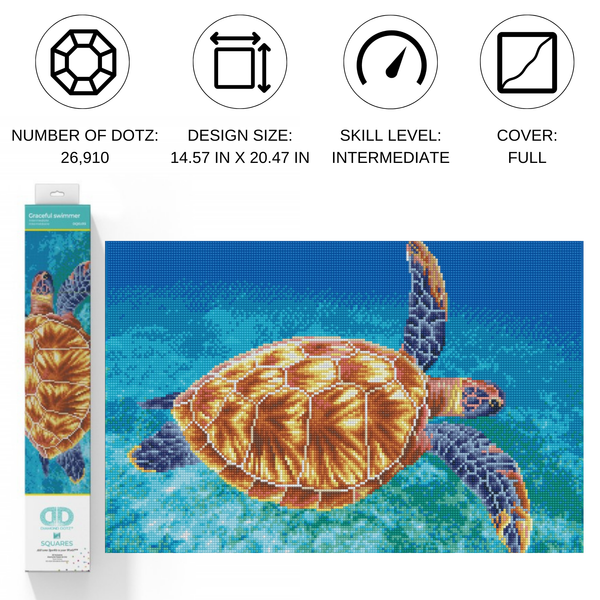 Dotz Diamond Dotz Graceful Swimmer - 20.5" X 14.6"