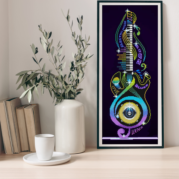 Dotz Diamond Dotz Guitar Icon - 12.2" X 30.3"