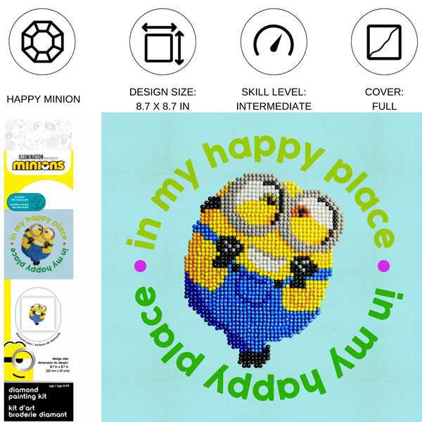 Dotz Diamond Dotz Happy Minion - 8.7" X 8.7"