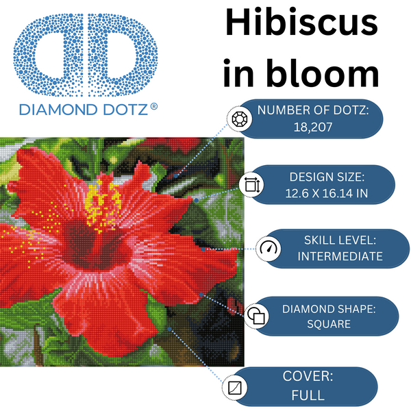 Dotz Diamond Dotz Hibiscus In Bloom - 16.1" X 12.6"